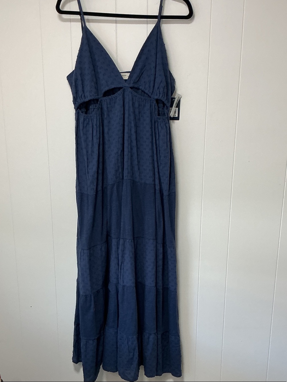 Lucky Brand Navy adjustable Spaghetti Strap Maxi Dress